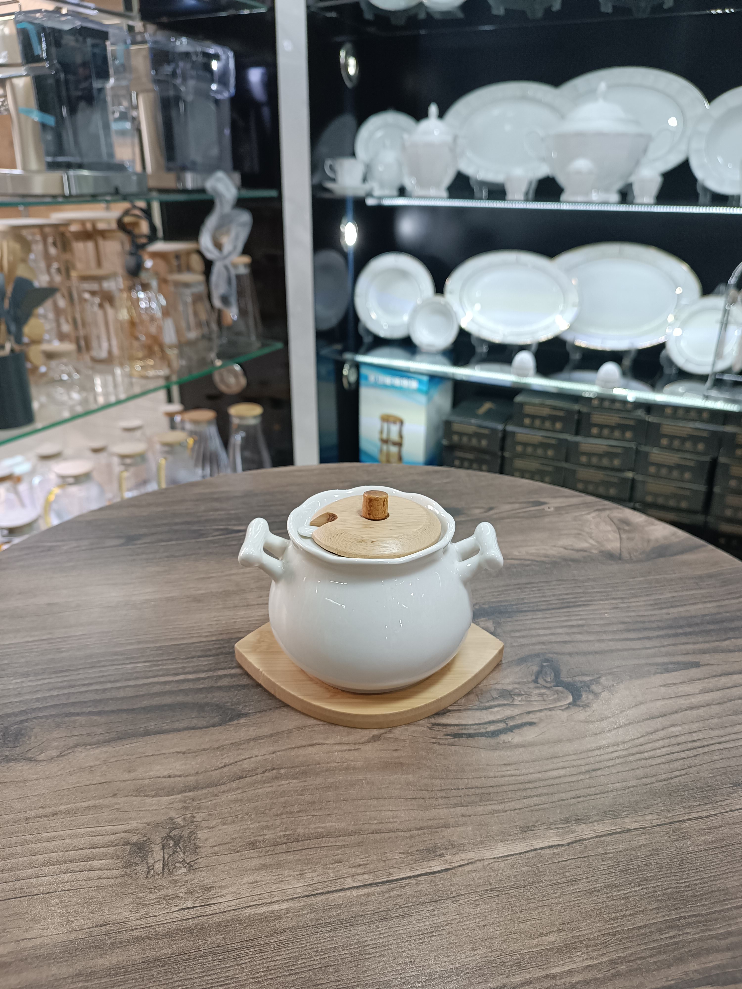 شکر ریز و مربا خوری چوب سرامیک (خارجی)